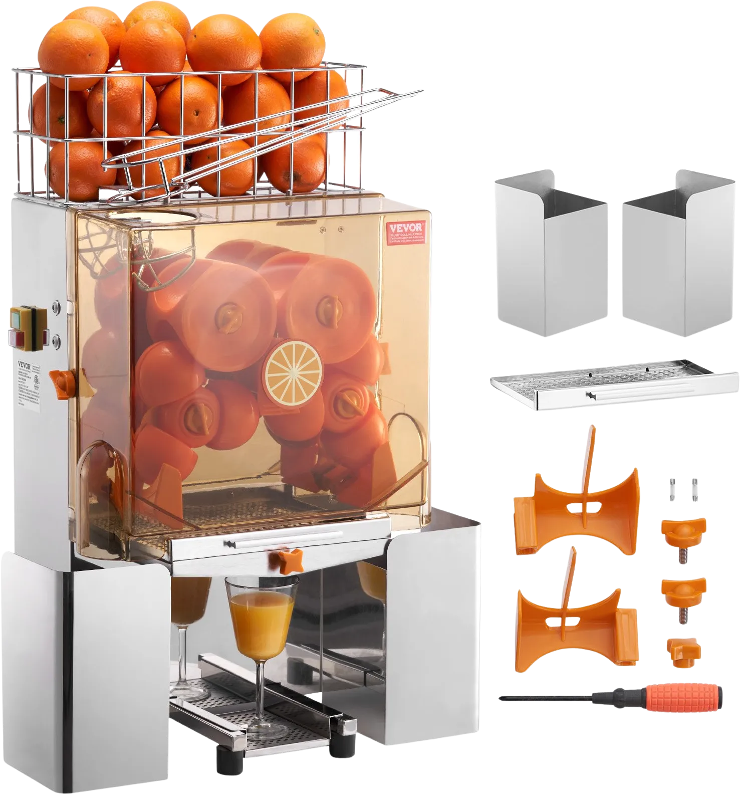 Vevor Commercial Orange Juicer Machine Automatic Squeezer 20 Oranges per Minute 120W New