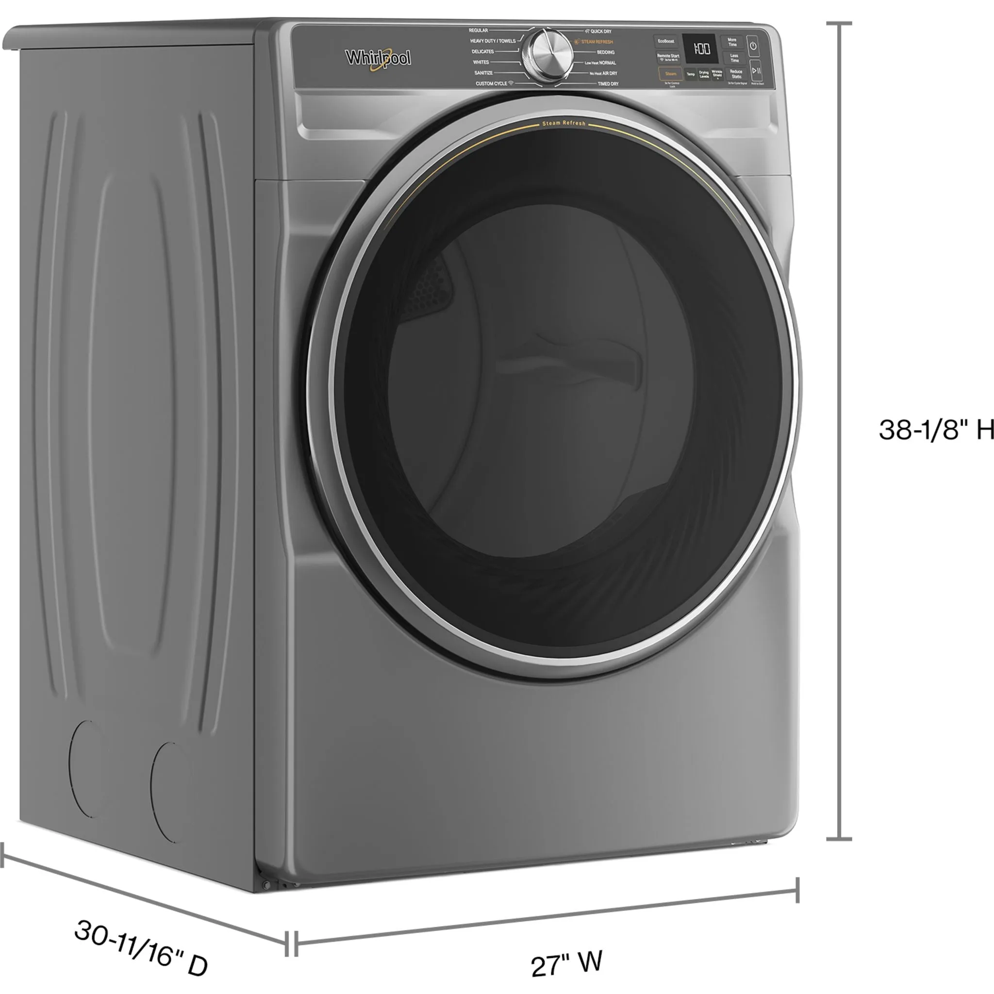 Whirlpool Front Load Dryer (YWED6720RR) - Radiant Silver