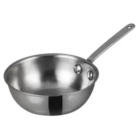 Winco 3.5" Mini Wok Stainless Steel, 1" H - DCWD-101S