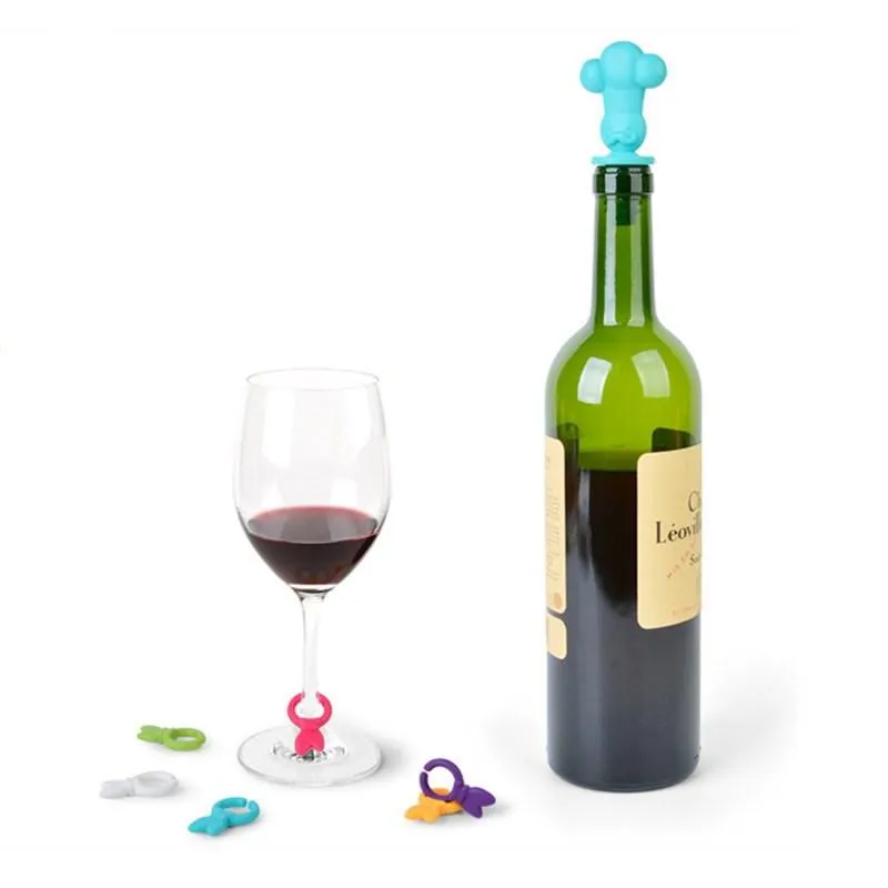 Wine Stopper With Glass Markers