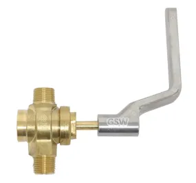 WR-GV Copper Gas Valve with Handle for Commercial Wok Range, ETL Approved, 1/2" NPT X 1/2" NPT 1/2 PSI