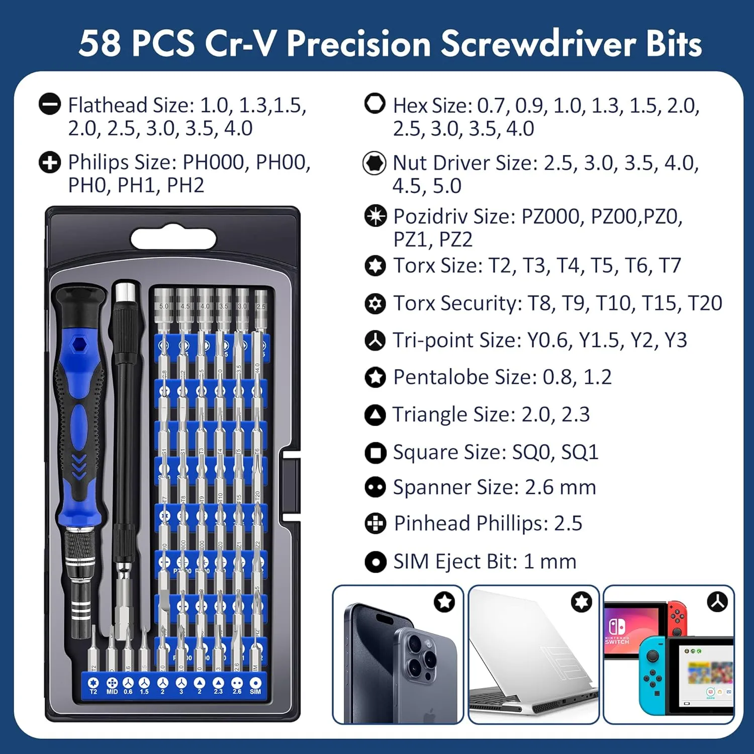 XOOL 62 in 1 Precision Screwdriver Kit