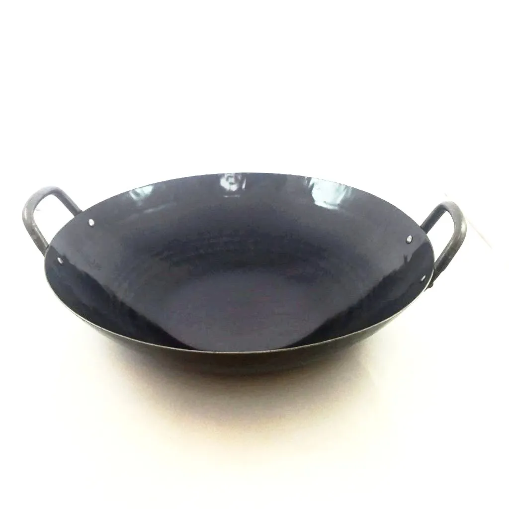 YAMADA KOGYO HAMMERED CHINESE WOK DOUBLE HANDLE  THICKNESS 1.2MM