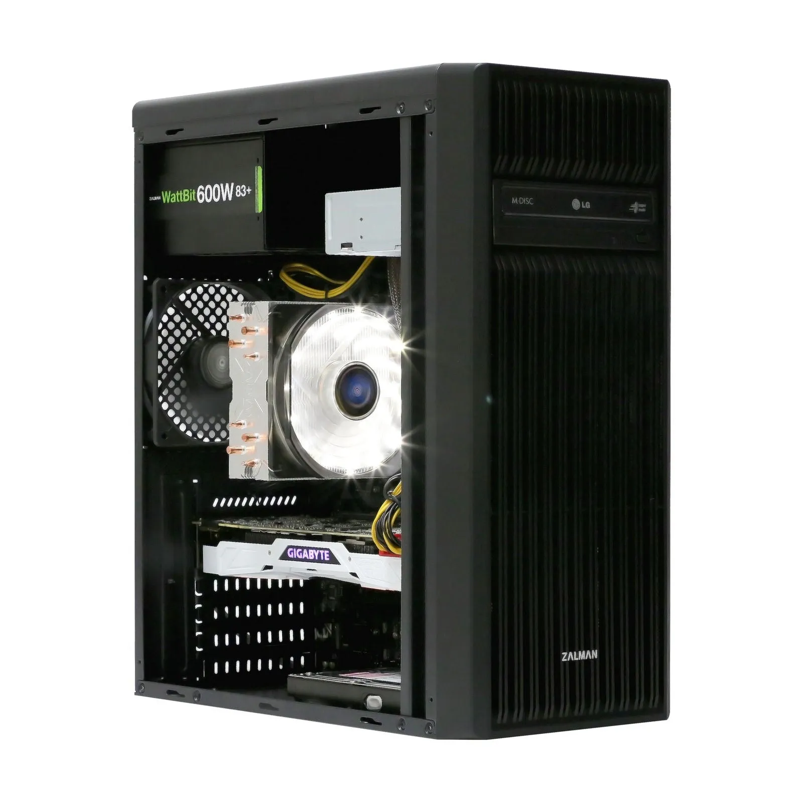 Zalman T6 ATX Mid-Tower PC Case for Workstation Computers w/ 5.25 ODD Slot