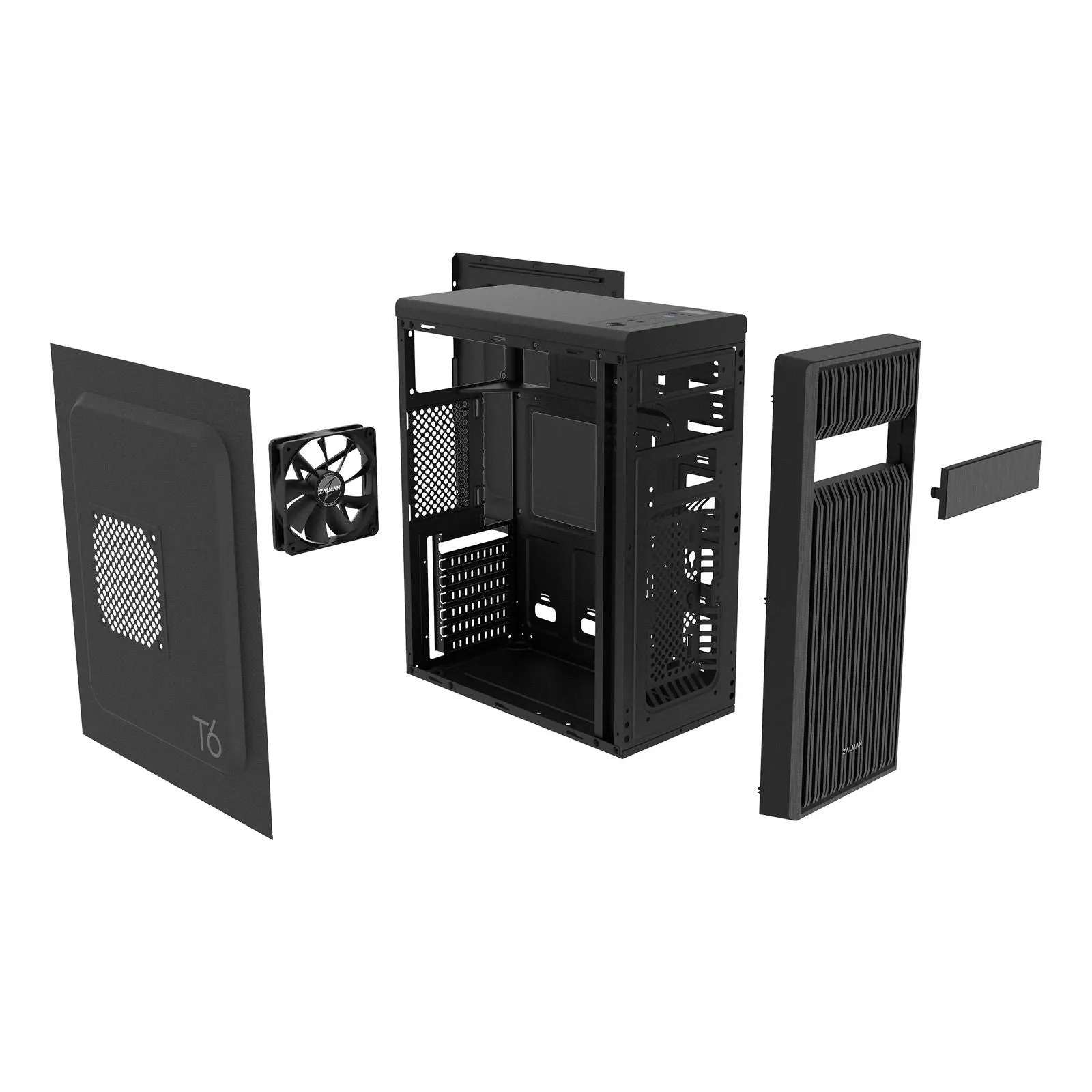 Zalman T6 ATX Mid-Tower PC Case for Workstation Computers w/ 5.25 ODD Slot